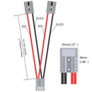 50Amp Anderson Plug Connector 6mm Double Y Adaptor 1 to 2 Automotive Cable - Tavice