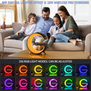 5in1 15W Wireless Fast Charger Smart Bluetooth Speaker with Alarm Clock LED Lamp - Tavice