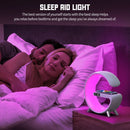 5in1 15W Wireless Fast Charger Smart Bluetooth Speaker with Alarm Clock LED Lamp - Tavice