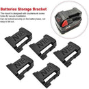 5Pcs Battery Mount Holder Stand For Milwaukee M18 18V Tool Battery Accessories - Tavice