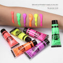 6 Tubes 25ml Art Body Paint Glow inLight Face & Body Paint with 6 Colors Glow Blacklight Neon Fluorescent for Party Clubbing Festival Halloween Makeup - Tavice