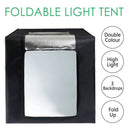 60CM Photography Bi-Color LED Light Tent Cube Shooting Lighting Box 3000K/5500K - Tavice