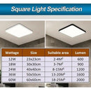 60W | Ultra-Thin 5CM LED Ceiling Down Light Surface Mount Living Room White - Battery Mate