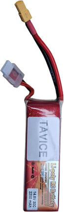 TAVICE 2 Pack 4S LiPo Battery 14.8V 2200mAh 30C with XT60 Connector Compatible with RC Airplane, Car, Truck & Boat.