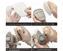 7 IN 1 Gas Mask Full Face Respirator Paint Spray Chemical Facepiece Safety - Tavice