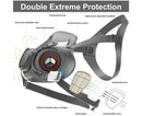 7 IN 1 Gas Mask Full Face Respirator Paint Spray Chemical Facepiece Safety - Tavice