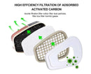 7 IN 1 Gas Mask Full Face Respirator Paint Spray Chemical Facepiece Safety - Tavice