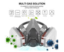 7 IN 1 Gas Mask Full Face Respirator Paint Spray Chemical Facepiece Safety - Tavice
