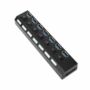 7 Port USB 3.0 HUB Powered +High Speed Splitter Extender PC AC Adapter Cable - Tavice