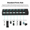 7 Port USB 3.0 HUB Powered +High Speed Splitter Extender PC AC Adapter Cable - Tavice