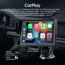 7" Portable Wireless Apple Carplay Android Auto Car Stereo Radio Bluetooth + CAM - Tavice
