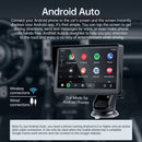 7" Portable Wireless Apple Carplay Android Auto Car Stereo Radio Bluetooth + CAM - Tavice