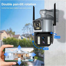 4MP Wifi Camera Three Dual Lens 10X Zoom Security Protection Video Surveillance Auto Tracking - Tavice