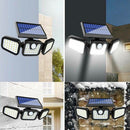 74 LED 3 Head Garden Solar Lights Outdoor Fence Security Motion Sensor Lamp AU - Tavice