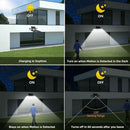 74 LED 3 Head Garden Solar Lights Outdoor Fence Security Motion Sensor Lamp AU - Tavice