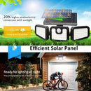 74 LED 3 Head Garden Solar Lights Outdoor Fence Security Motion Sensor Lamp AU - Battery Mate