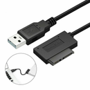 7+6 13Pin Slim SATA to USB CD DVD Rom Optical Hard Drive Cable Adapter Converter - Tavice