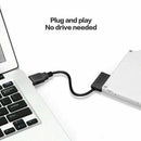 7+6 13Pin Slim SATA to USB CD DVD Rom Optical Hard Drive Cable Adapter Converter - Tavice