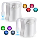 8 Colors Toilet Bowl LED Night Light Motion Activated Seat Sensor Lamp Bathroom - Tavice
