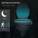 8 Colors Toilet Bowl LED Night Light Motion Activated Seat Sensor Lamp Bathroom - Tavice