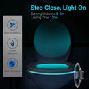 8 Colors Toilet Bowl LED Night Light Motion Activated Seat Sensor Lamp Bathroom - Tavice