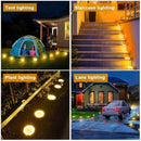 8 Pack Solar Lights Outdoor Solar Garden Lights, LED Solar Pathway Lights Outdoor Ground Lights (Warm White) - Battery Mate