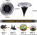 8 Pack Solar Lights Outdoor Solar Garden Lights, LED Solar Pathway Lights Outdoor Ground Lights (Warm White) - Tavice