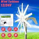 800W Peak 10 Blades 12V/24V Horizontal Wind Turbine Generator Residential Home Wind Power Generator - 24V - Tavice