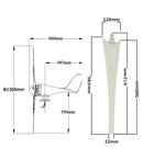 800W Peak 6 Blades 12V/24V/48V Horizontal Wind Turbine Generator Residential Home Wind Power Generator - 48V - Tavice