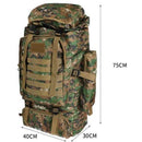 80L Military Tactical Backpack Rucksack Hiking Camping Outdoor Trekking Army Bag - Tavice