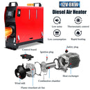 8KW Portable Diesel Air Heater 12V Thermostat Deisel Caravan Motorhome Trailer A - Tavice