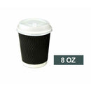 8oz (Small) 500pcs Disposable Coffee Cups Bulk Takeaway Paper Triple Wall Take Away - Tavice