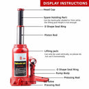 8Ton Hydraulic Bottle Jack Lift Car Lifting Tool Truck Caravan Tractors 4WD SUV - Tavice
