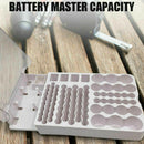 93 Slot Battery Storage Organizer Holder with Tester-Battery Caddy Rack Case Box - Tavice