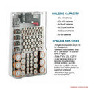 93 Slot Battery Storage Organizer Holder with Tester-Battery Caddy Rack Case Box - Tavice