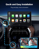 9"Portable Wireless Apple CarPlay Car Stereo FM Radio Touch Screen Head Unit GPS - Tavice