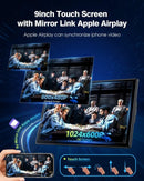 9"Portable Wireless Apple CarPlay Car Stereo FM Radio Touch Screen Head Unit GPS - Tavice