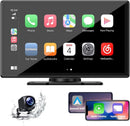 9"Portable Wireless Apple CarPlay Car Stereo FM Radio Touch Screen Head Unit GPS - Tavice