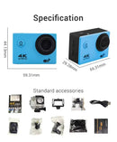 Tavice 4K Action Cam with WiFi Waterproof Sports Camera | 4K Video | Remote Loop Recording | Motion Detection | 170° Wide Angle