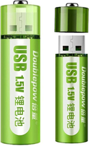 AA Battery 1800mWh USB Rechargeable li-ion Battery 1.5v [2 Pack] - Tavice