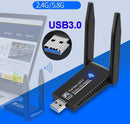 AC1300 USB 3.0 WiFi Wireless Adapter Dongle 802.11ac 5GHz Dual Band 11AC - Tavice