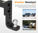 Adjustable Drop Towbar Tow Bar Ball Mount Tongue Hitch Trailer Car 4WD 7800LBS - Tavice