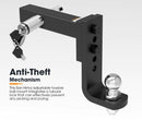 Adjustable Drop Towbar Tow Bar Ball Mount Tongue Hitch Trailer Car 4WD 7800LBS - Tavice