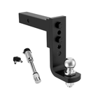 Adjustable Drop Towbar Tow Bar Ball Mount Tongue Hitch Trailer Car 4WD 7800LBS - Tavice