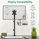 Adjustable Monitor Stand Single Arm Desk Mount Computer LCD TV Holder Display - Tavice