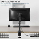 Adjustable Monitor Stand Single Arm Desk Mount Computer LCD TV Holder Display - Tavice