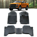 All Weather Floor Mat Carpet Liner for Ford Ranger PX PX2 PX3 Dual Cab 2011-2020 - Tavice