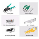 Analyzer Network Cable Tool Kit LAN Crimper Down Wire Stripper Cat5 6 RJ45 BAG - Tavice