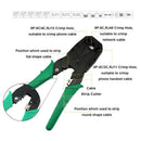 Analyzer Network Cable Tool Kit LAN Crimper Down Wire Stripper Cat5 6 RJ45 BAG - Tavice