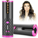 Auto Cordless Rotating Hair Curler Waver Curling Iron Wireless LCD Ceramic - Tavice